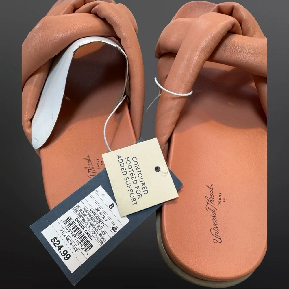 Universal Thread Women's Coral Slide Sandals - Picture 3 of 4